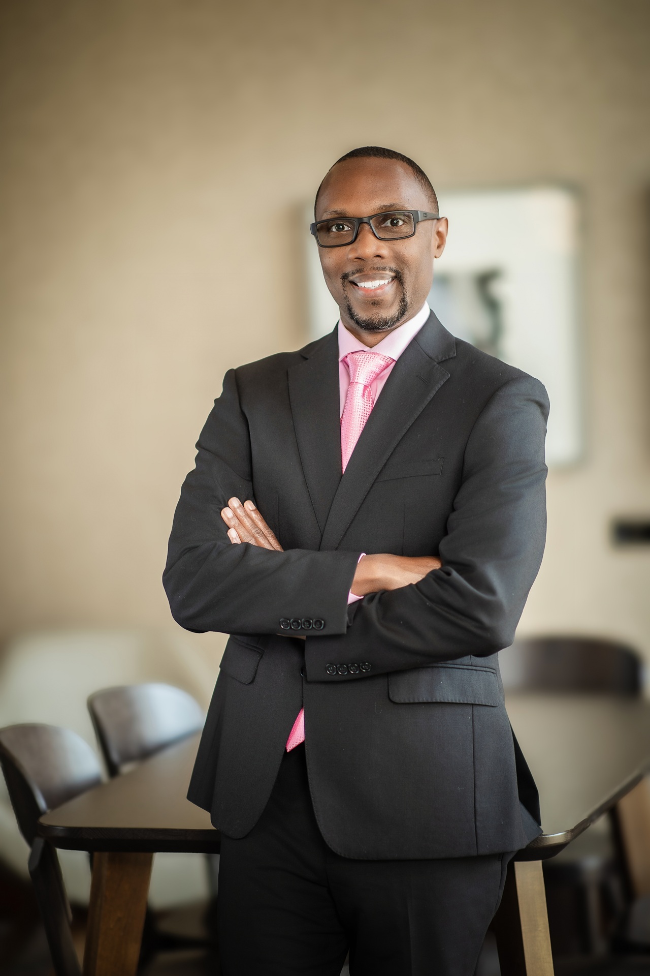 Commercial portrait with clean composition and confident styling